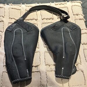 Dog dial knee brace for ACL support. Strap for back to keep braces in place.